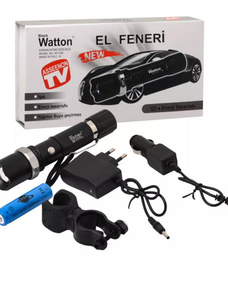 Zoomlu Şarjlı EL Feneri En Uygun Fiyata Wt-038