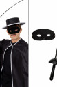 Zorro Kostüm Plastik Aksesuar Seti – Maske ve Kılıç (67 cm)