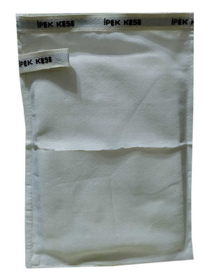İpek Hassas Cilt İçin Banyo Kesesi Beyaz 16X25