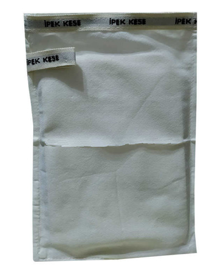 İpek Hassas Cilt İçin Banyo Kesesi Beyaz 16X25