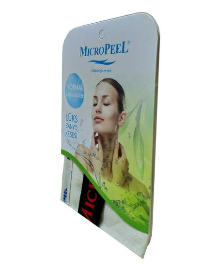 İpek Karma Cilt İçin Banyo Kesesi Beyaz 16X25
