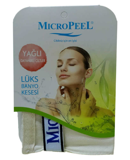 İpek Yağlı Cilt İçin Banyo Kesesi Beyaz 16X24