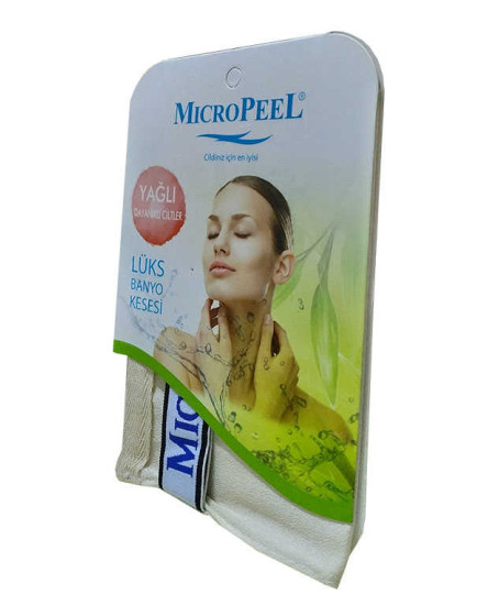 İpek Yağlı Cilt İçin Banyo Kesesi Beyaz 16X24