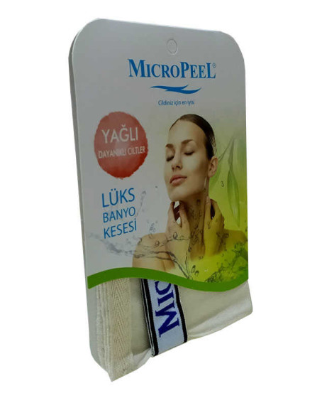 İpek Yağlı Cilt İçin Banyo Kesesi Beyaz 16X24