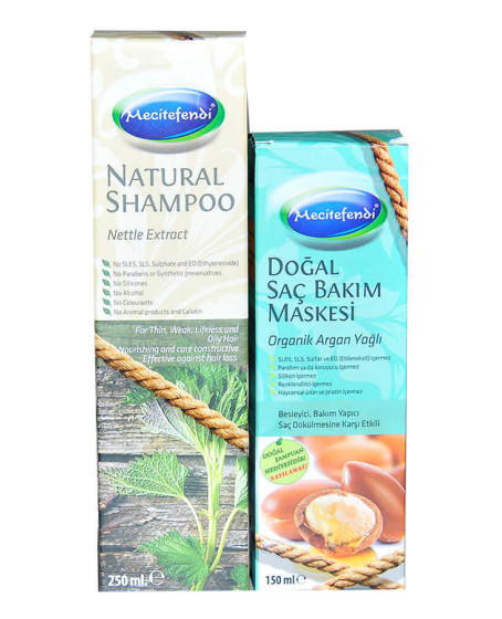 Isırgan Şampuan 250 ML + Argan Yağlı Saç Maskesi 150 ML
