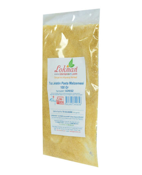Jelatin Toz Öğütülmüş Pasta Malzemesi 100 Gr Paket