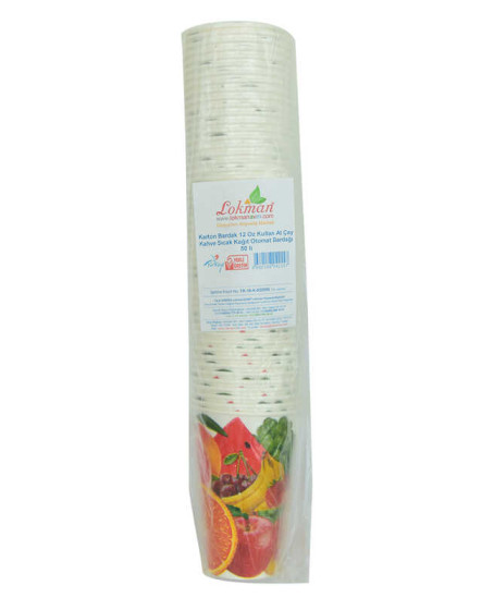 Karton Bardak 12 Oz Kullan At Çay Kahve Sıcak Kağıt Otomat Bardağı 50 li 1 Paket