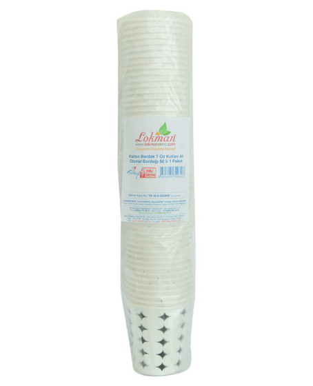 Karton Bardak 7 Oz Kullan At Çay Kahve Sıcak Kağıt Otomat Bardağı 50 li 1 Paket