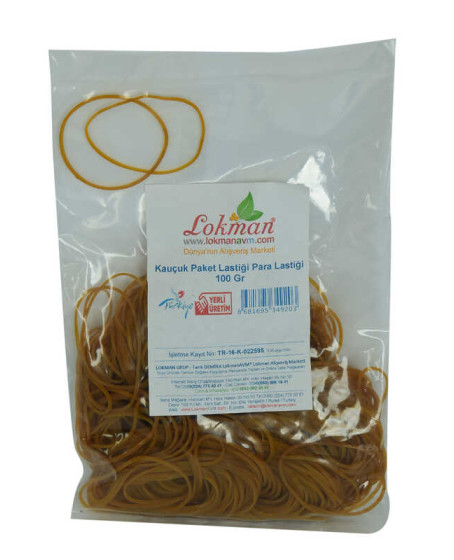 Kauçuk Paket Lastiği Para Lastiği 100 Gr Paket