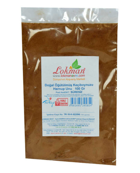 Keçiboynuzu Unu Harnup Unu Öğütülmüş Doğal 100 Gr Paket