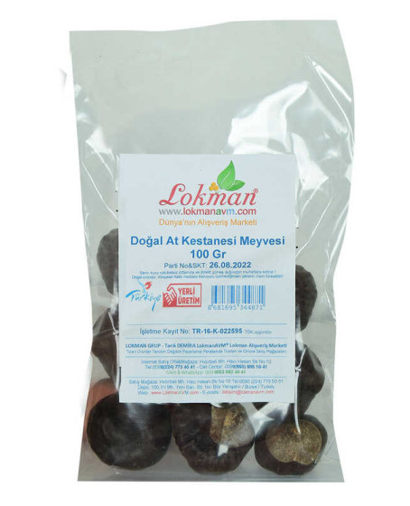 At Kestanesi Meyvesi Doğal 100 Gr Paket