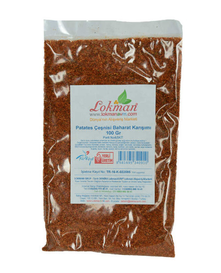 Kızarmış Patates Baharatı Çeşnisi Karışımı 100 Gr Paket