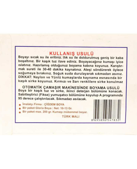 Kumaş Boyası Parlak Mavi 10 Gr Pkt