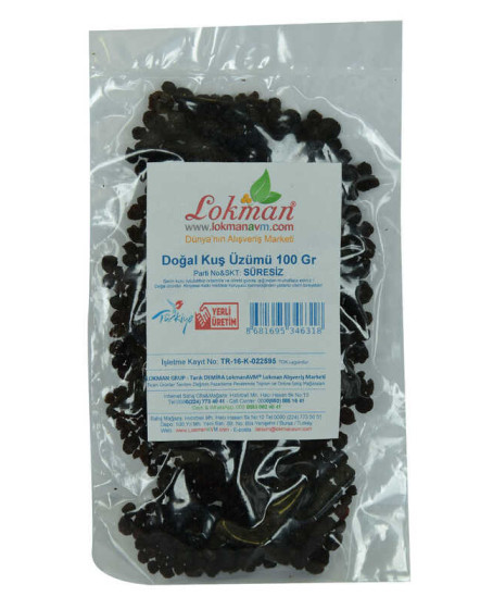 Kuş Üzümü Doğal 100 Gr Paket