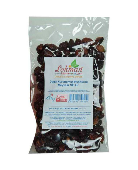 Kuşburnu Doğal Kurutulmuş 100 Gr Paket