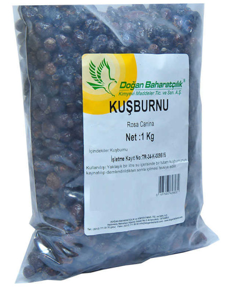 Kuşburnu Doğal Tane 1000 Gr Paket