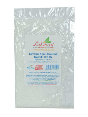 Lavabo Açıcı Boncuk Kostik 100 Gr Paket