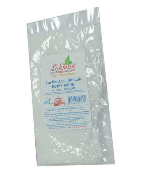 Lavabo Açıcı Boncuk Kostik 100 Gr Paket