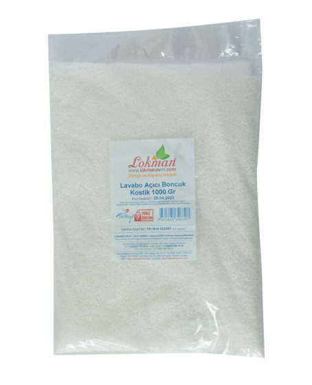 Lavabo Açıcı Boncuk Kostik 1000 Gr Paket