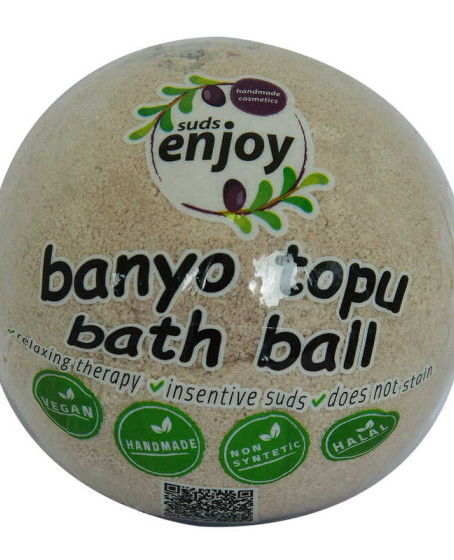 Lavantalı El Yapımı Banyo Küvet Topu Sabunu Mor 90-120 Gr