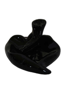 Geri Akış Buhurdanlık Tütsülük Seramik Kalp Siyah Backflow C0888