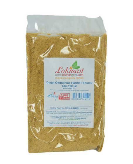 Hardal Tohumu Öğütülmüş Doğal Sarı 100 Gr Paket