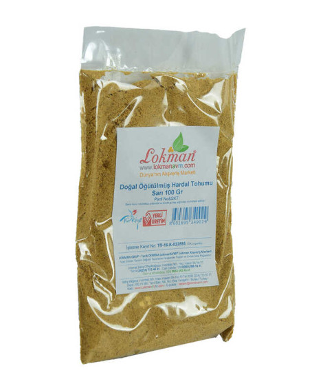 Hardal Tohumu Öğütülmüş Doğal Sarı 100 Gr Paket