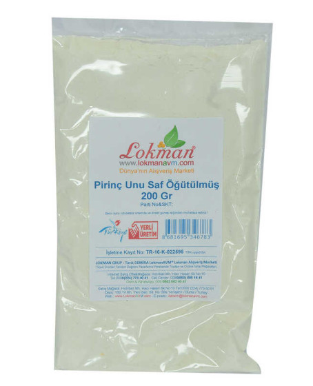 Pirinç Unu Saf Öğütülmüş 200 Gr Paket