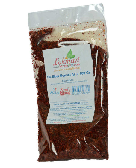 Pul Biber Normal Acılı 100 Gr Paket