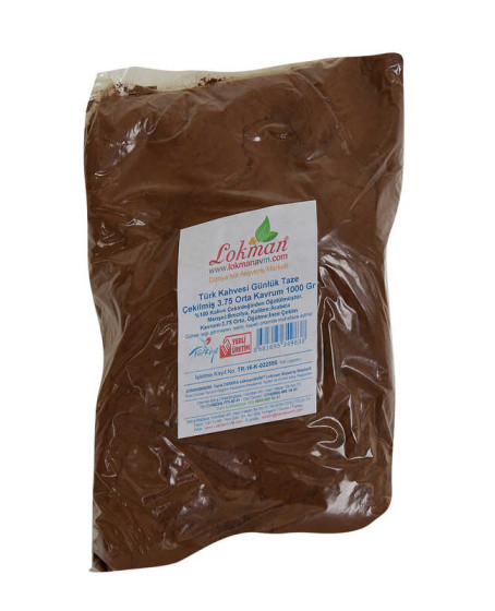 Türk Kahvesi Günlük Taze Çekilmiş 3.75 Orta Kavrum 1000 Gr Paket