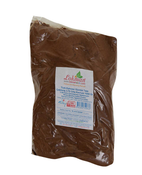Türk Kahvesi Günlük Taze Çekilmiş 3.75 Orta Kavrum 1000 Gr Paket