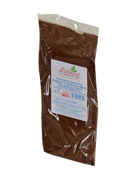 Türk Kahvesi Günlük Taze Çekilmiş 3.75 Orta Kavrum 200 Gr Paket