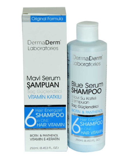 Mavi Serum Şampuanı Saç Güçlendirici (Biotin Panthenol Vitamin E-Keratin) 250 ML