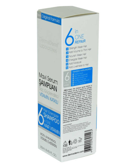 Mavi Serum Şampuanı Saç Güçlendirici (Biotin Panthenol Vitamin E-Keratin) 250 ML