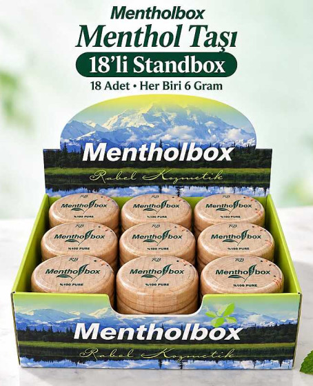Menthol Taşı 6 Gram X 18 Adetli Standbox - Spa ve Masaj Mentolü