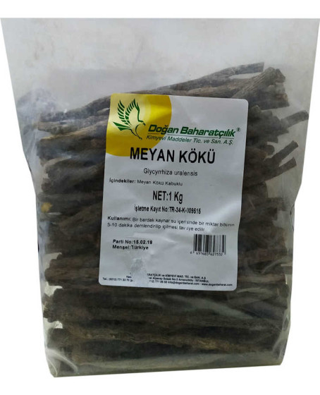Meyan Kökü Kabuklu Çubuk Doğal 1000 Gr Paket