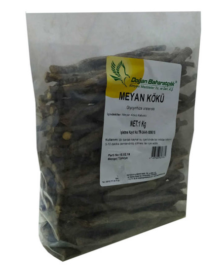 Meyan Kökü Kabuklu Çubuk Doğal 1000 Gr Paket