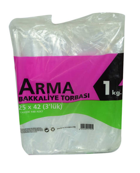 Naylon Torba Arma Şeffaf Bakkaliye Kuruyemiş Şeker Torbası 25x42 (3 lik ) Takribi 140 Adet 1000 Gr Naylon Torba Arma Şeffaf Bakkaliye Kuruyemiş Şeker Torbası 25x42 (3 lik ) Takribi 140 Adet 1000 Gr