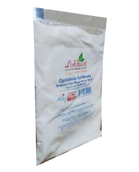 Öğütülmüş Saf Boraks Sodyum Tuzu Beyaz Borax 100 Gr