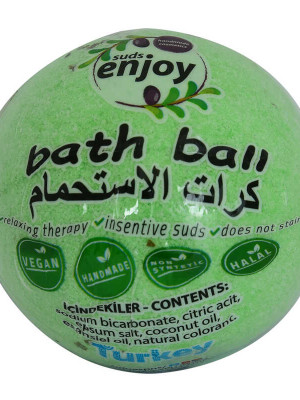 Okaliptuslu El Yapımı Banyo Küvet Topu Sabunu Yeşil 90-120 Gr