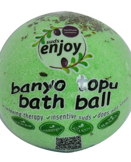 Okaliptuslu El Yapımı Banyo Küvet Topu Sabunu Yeşil 90-120 Gr