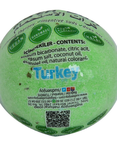 Okaliptuslu El Yapımı Banyo Küvet Topu Sabunu Yeşil 90-120 Gr