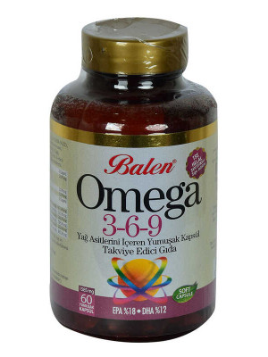 Omega 3-6-9 1585 Mg x 60 Yumuşak  EPA-18 DHA-12