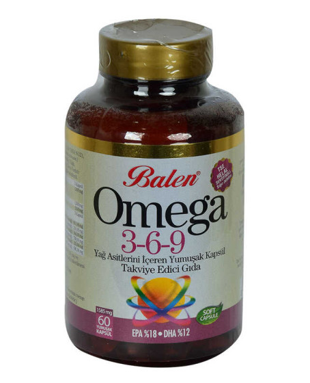 Omega 3-6-9 1585 Mg x 60 Yumuşak  EPA-18 DHA-12