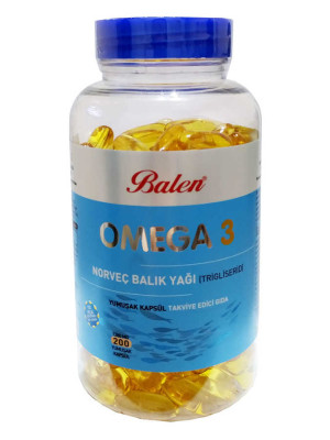 Omega 3 Norveç Balık Yağı İçeren 200  (1380 MG - Trigliserid Form)