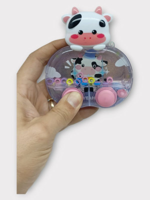 Işıklı Su Oyunu - Halka Geçirme - Fidget Oyun - Siyah İnek - 1 ADET Işıklı Su Oyunu - Halka Geçirme - Fidget Oyun - Siyah İnek - 1 ADET
