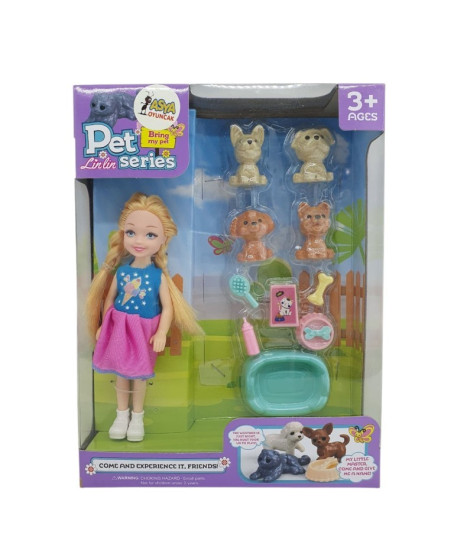 Pet Shop - Bebekli Köpek Bakım Seti - 7722-3 - Sarışın - 1 ADET Pet Shop - Bebekli Köpek Bakım Seti - 7722-3 - Sarışın - 1 ADET