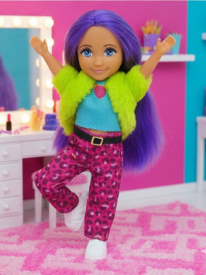 Ankiki Moda İkonu Bebek Figür 13 cm  - Mor Saçlı Hip-Hop Rüzgarı  - 1 ADET