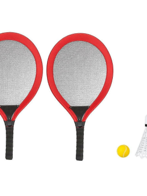 Badminton Seti ve Tenis Topu - RKT-35 - Kırmızı - 1 ADET