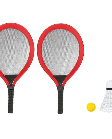 Badminton Seti ve Tenis Topu - RKT-35 - Kırmızı - 1 ADET